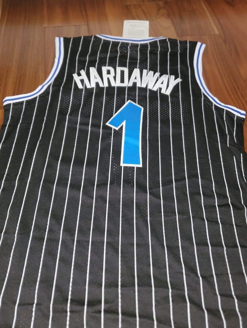 Mitchell & Ness Orlando Magic Penny Hardaway #1 Black Pinstripe Jersey